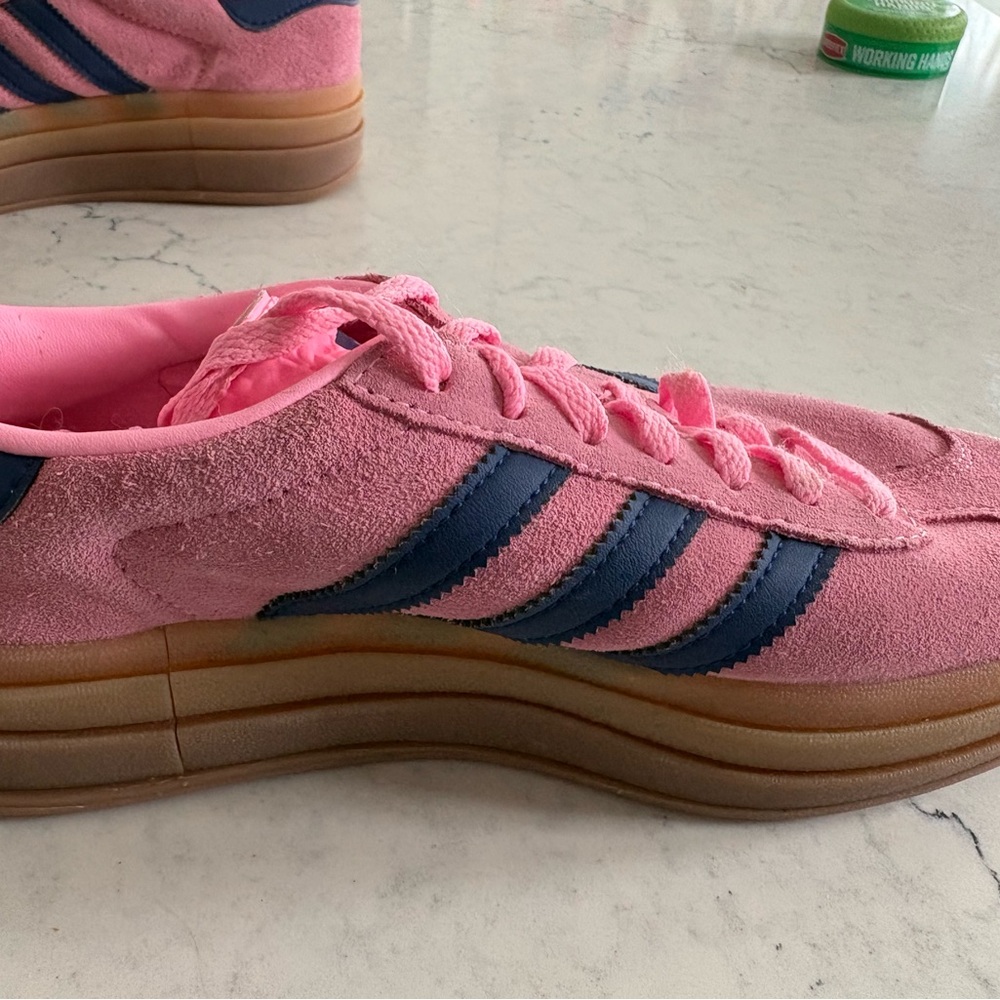 Adidas Women's Pink and Blue Sneakers - Picture 5 of 6